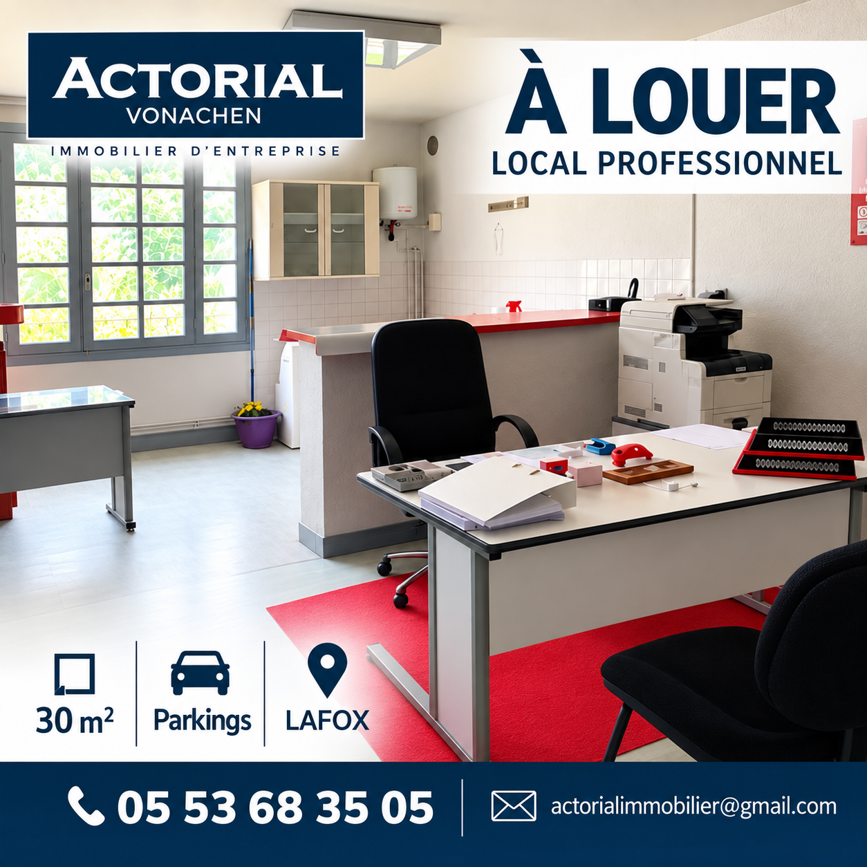 Local commercial à louer à Lafox, 30 m² – photo 1 sur 1